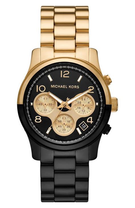 michael kors two tone chronograph bracelet watch